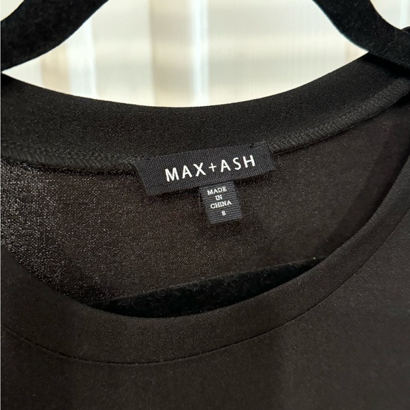 Max + Ash Womens Dress A line Puff Short Sleeves Short Stretch Black Small - Picture 6 of 6